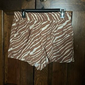 Brown striped shorts